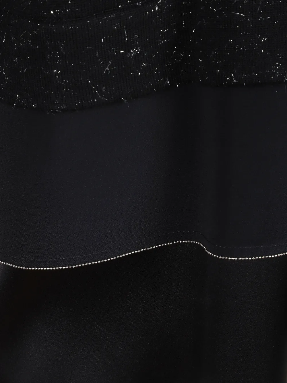 Peserico Gelaagde metallic gebreide trui Zwart