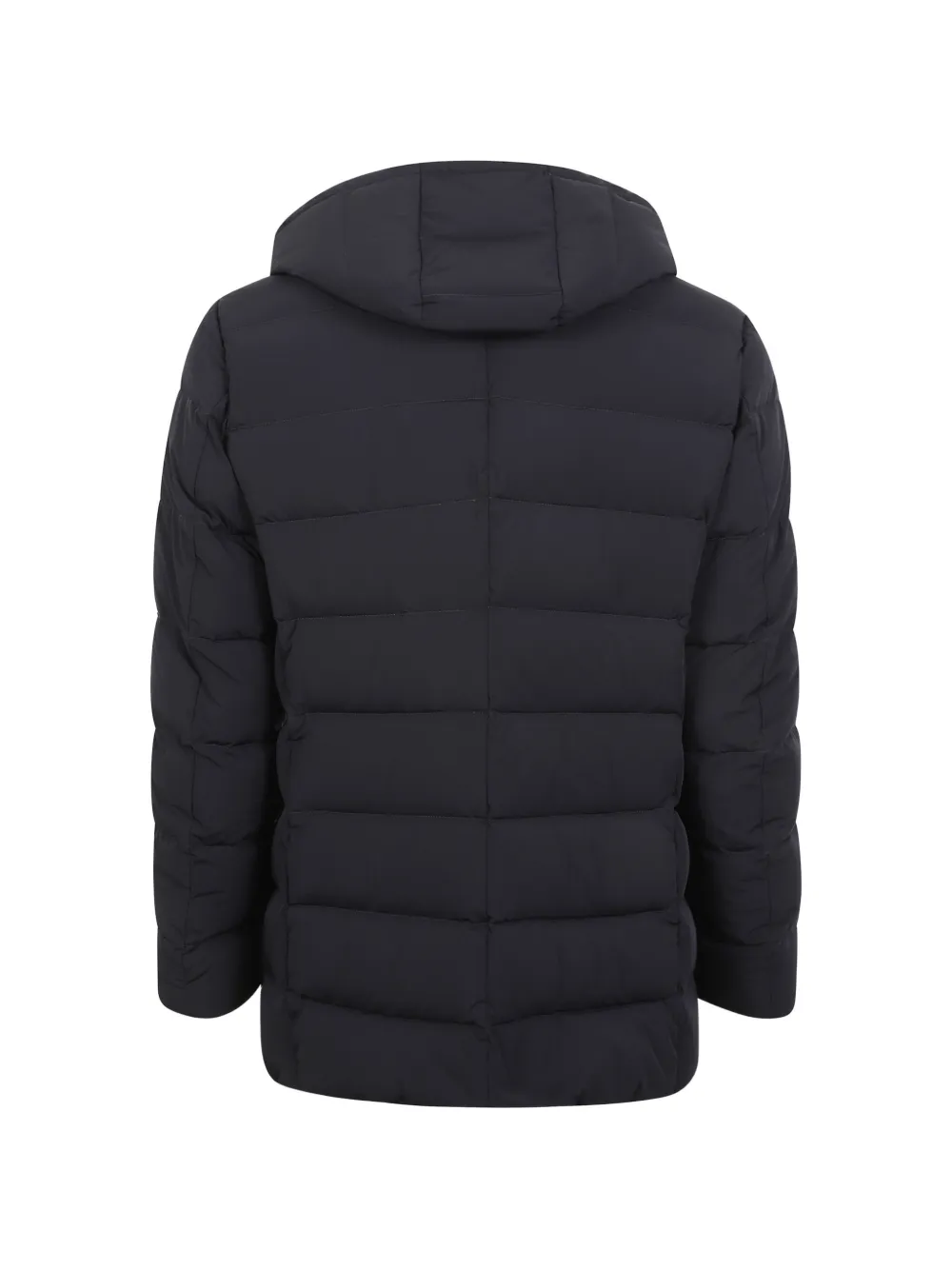 Moorer double-breasted hooded coat Blauw