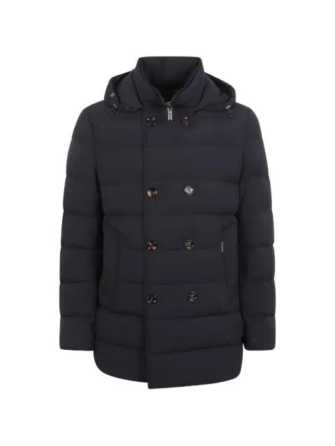 Moorer double-breasted hooded coat