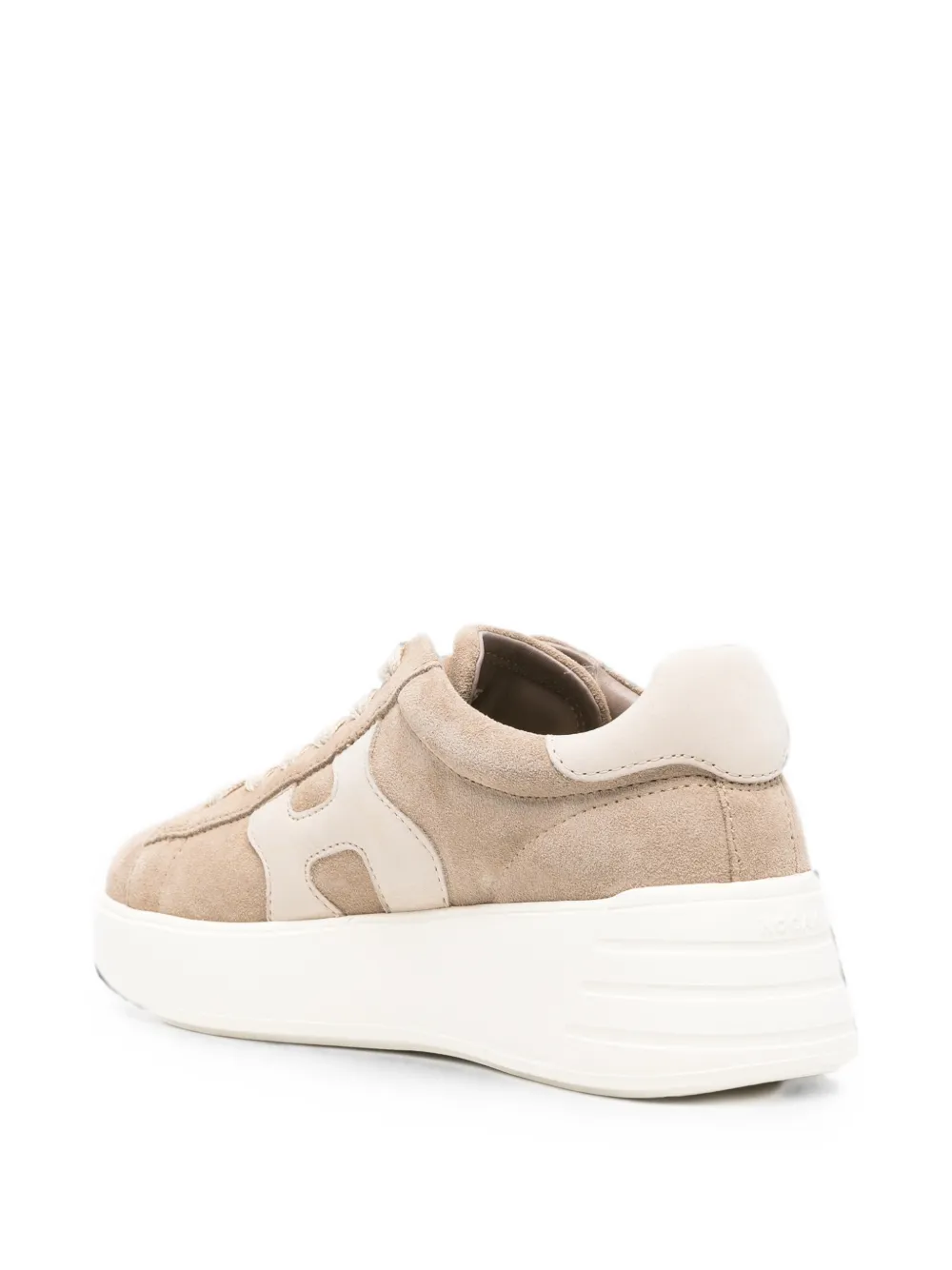 Hogan logo-patch platform sneakers Beige