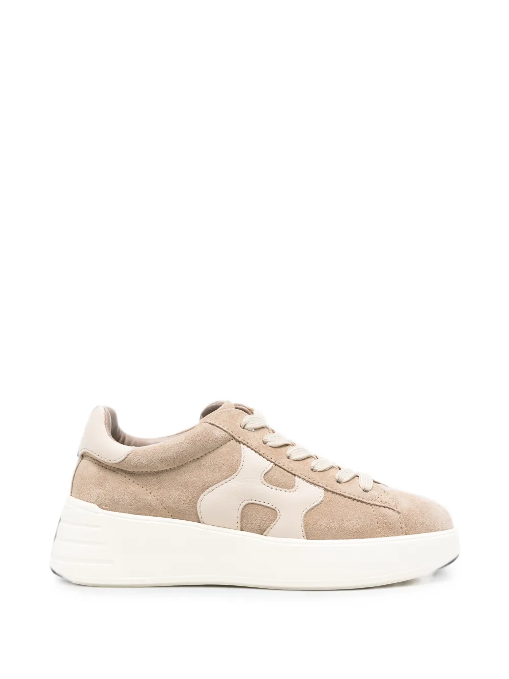 Hogan logo-patch platform sneakers Beige