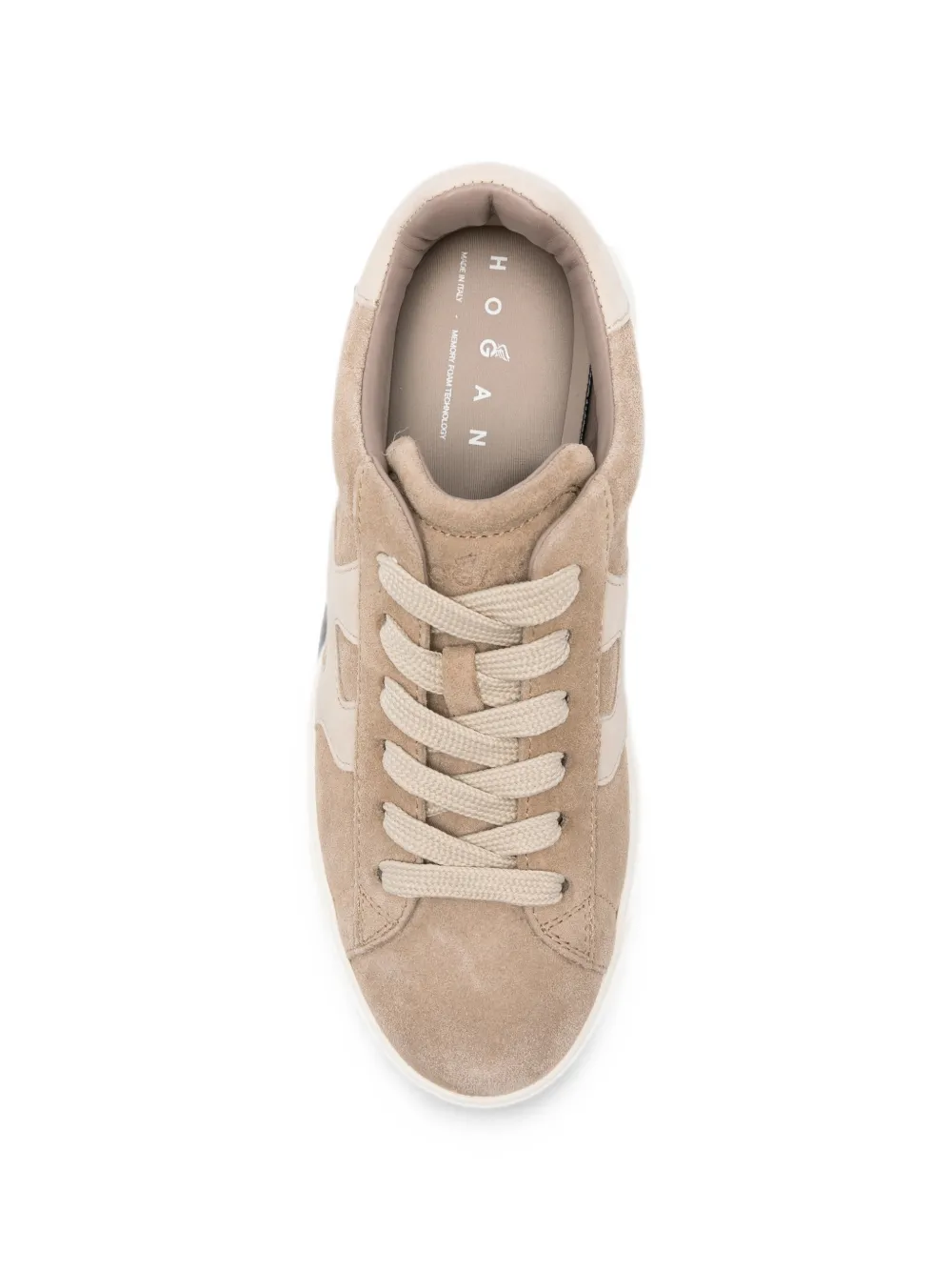 Hogan logo-patch platform sneakers Beige