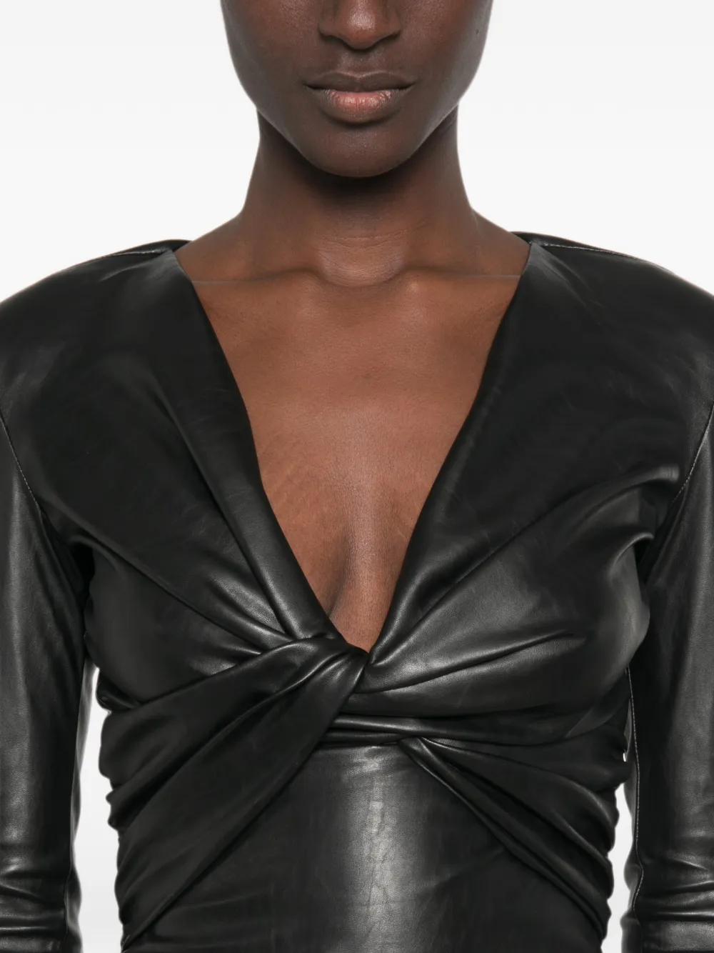 Elisabetta Franchi Body met gedraaid detail Zwart
