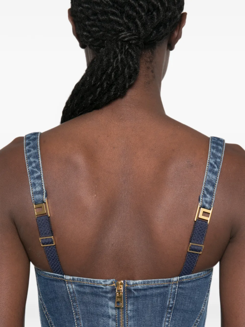 Elisabetta Franchi Jurk met vlakken Blauw