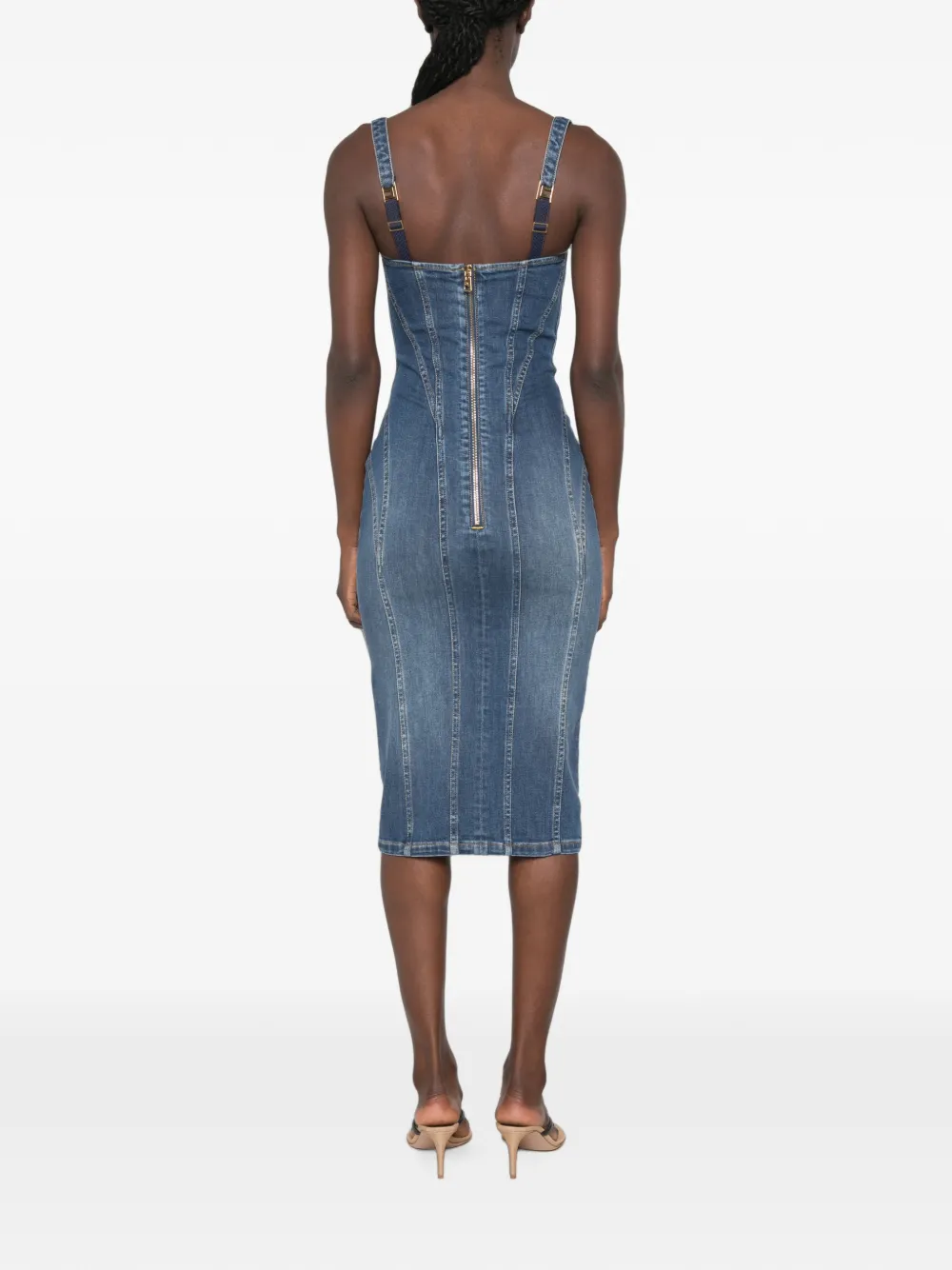 Elisabetta Franchi Jurk met vlakken Blauw