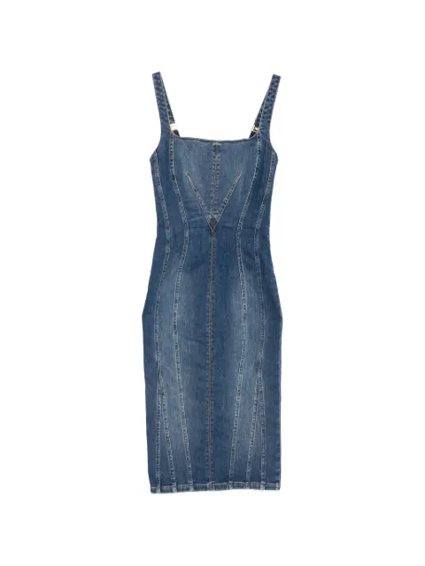 Elisabetta Franchi panelled square-neck dress