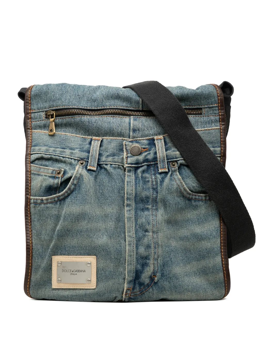 Dolce & Gabbana Pre-Owned 2010-2026 Denim Jeans Messenger Bag crossbody bag - Blu