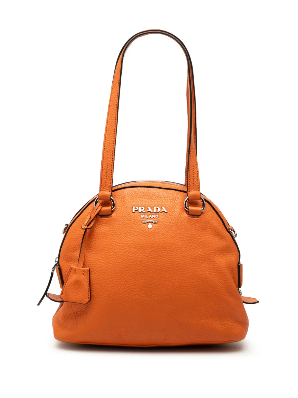 Prada Pre-Owned 2000-2025 Vitello Daino Dome satchel - Arancione