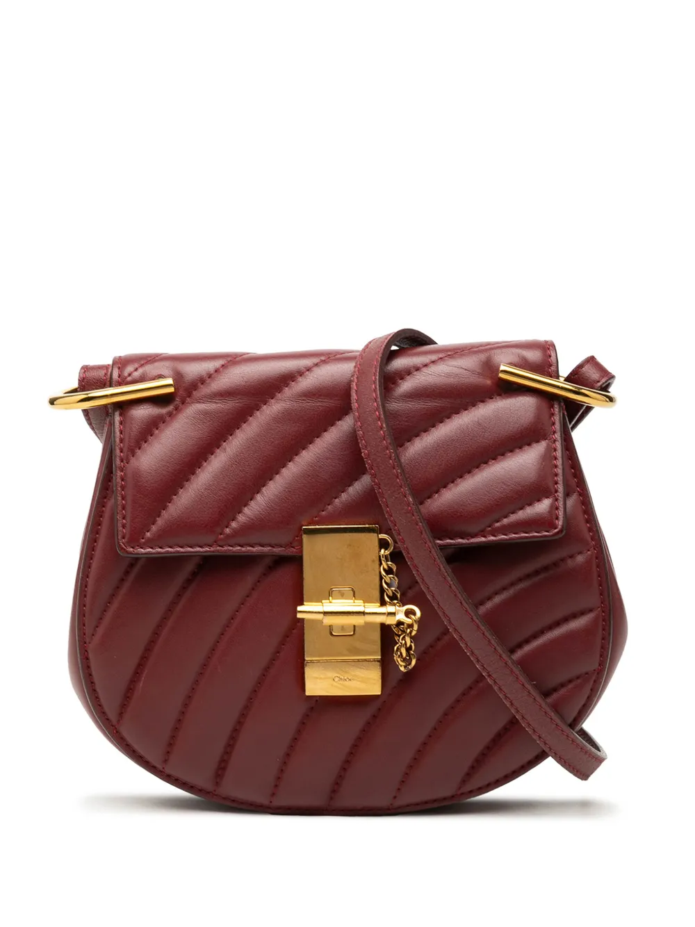 Chloé Pre-Owned 2018 Mini Quilted Leather Drew Bijou satchel - Rosso