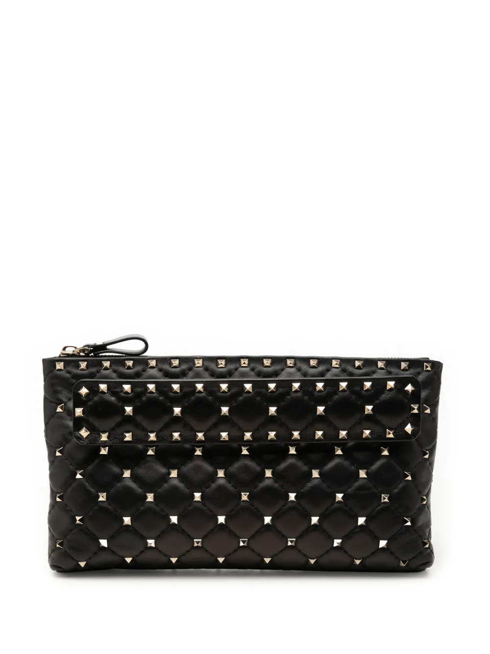 Valentino Garavani Pre-Owned 2000-2017 Nappa Rockstud Spike clutch bag - Nero