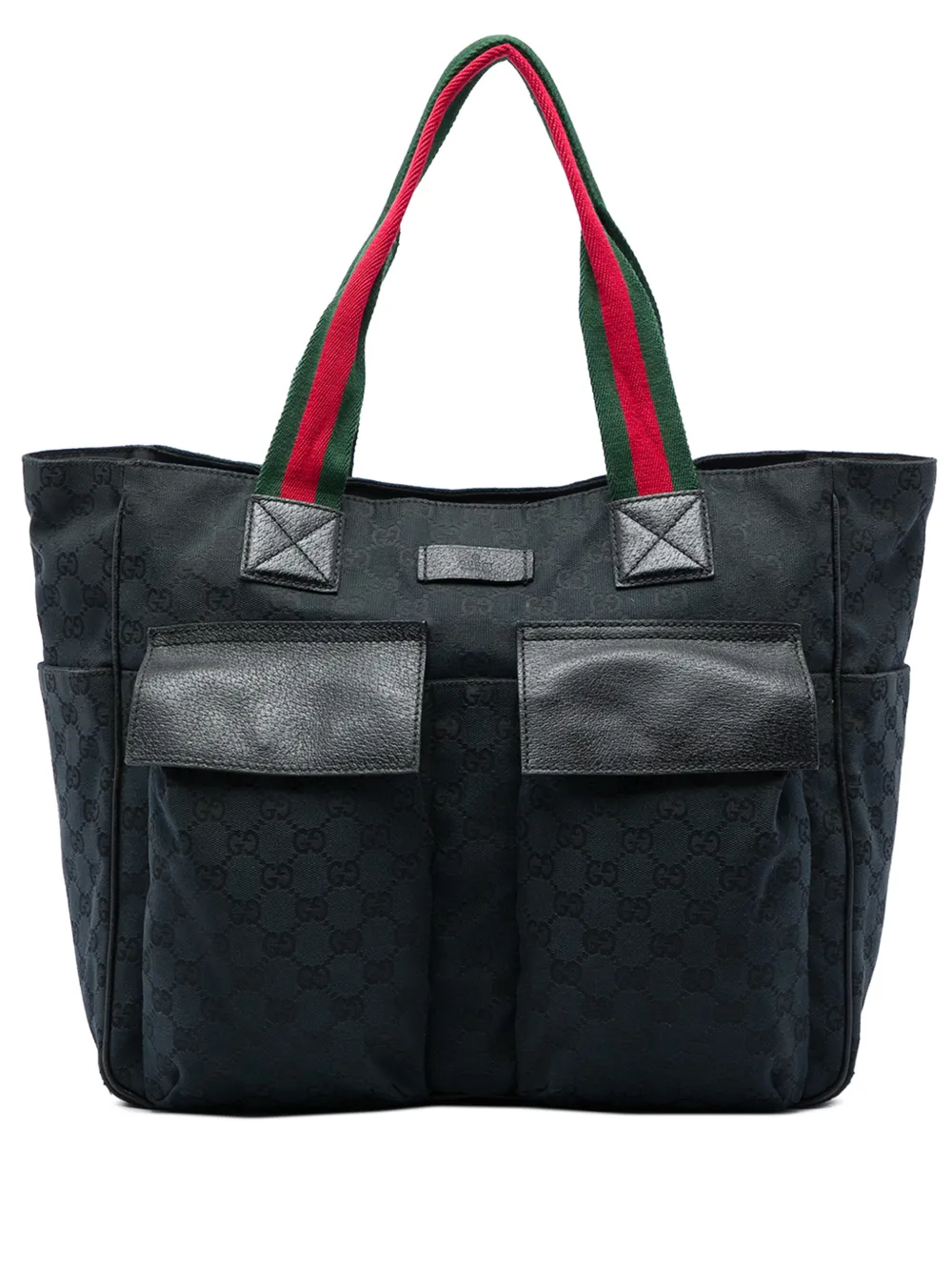 Gucci Pre-Owned 2016-2026 GG Canvas Web Double Pockets tote bag - Nero