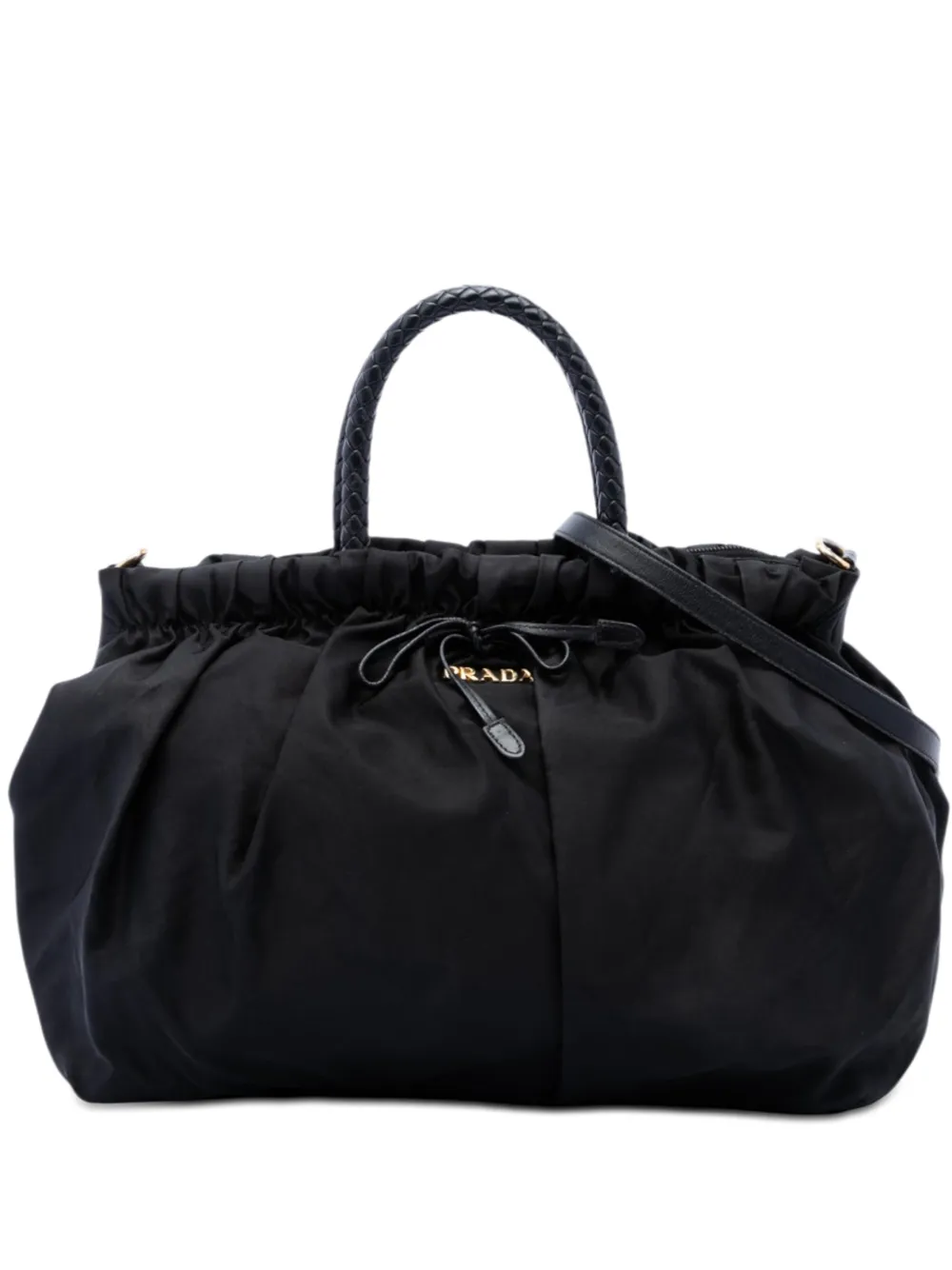 Prada Pre-Owned 2010-2026 Tessuto Bow satchel - Nero