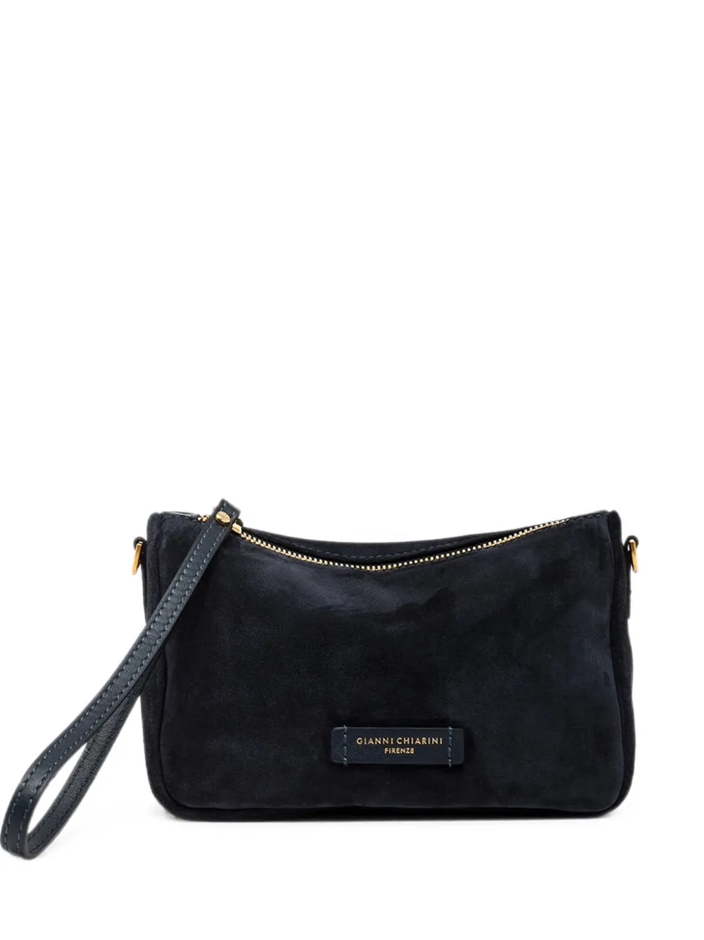 GIANNI CHIARINI Nora small suede clutch bag - Blau