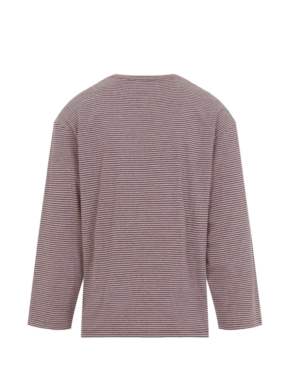 Jil Sander Gestreept T-shirt met lange mouwen Rood