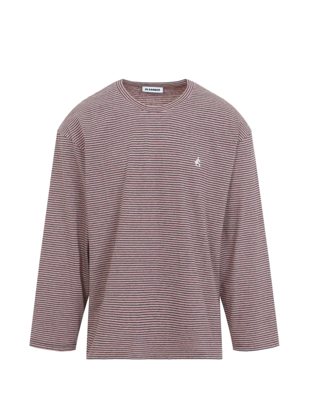 Jil Sander striped long-sleeve T-shirt - Rosso