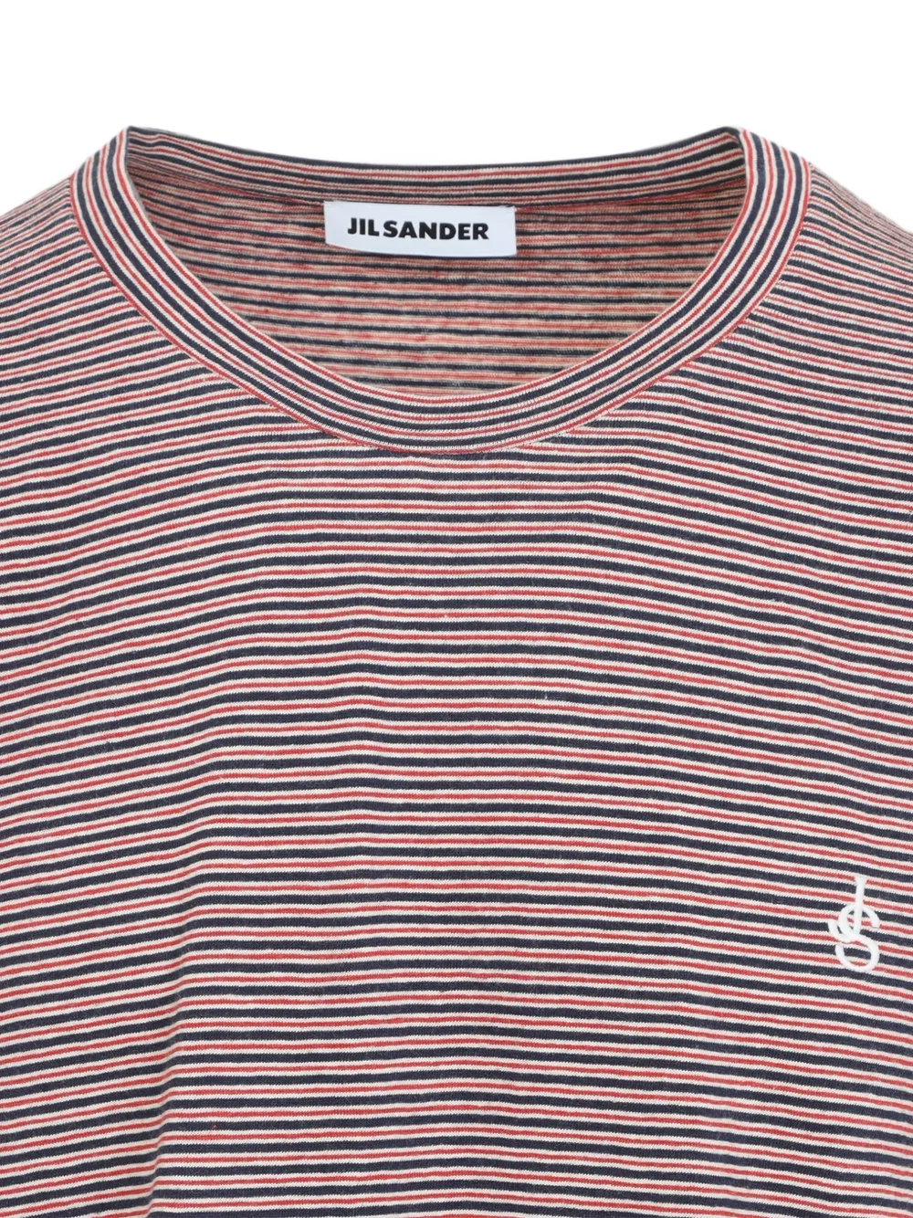 Jil Sander Gestreept T-shirt met lange mouwen Rood
