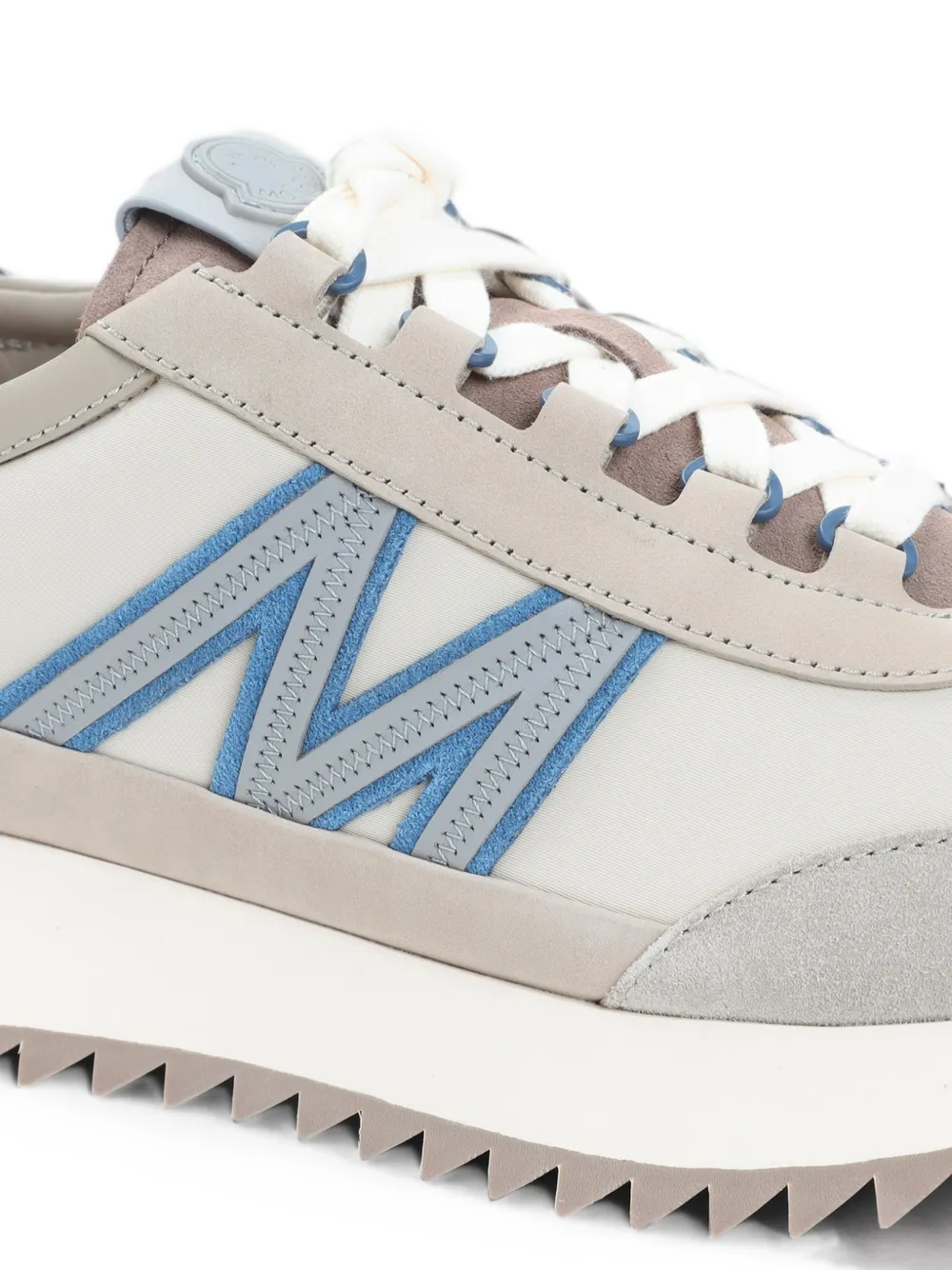 Moncler Pacey2 suede-panelled sneakers Beige