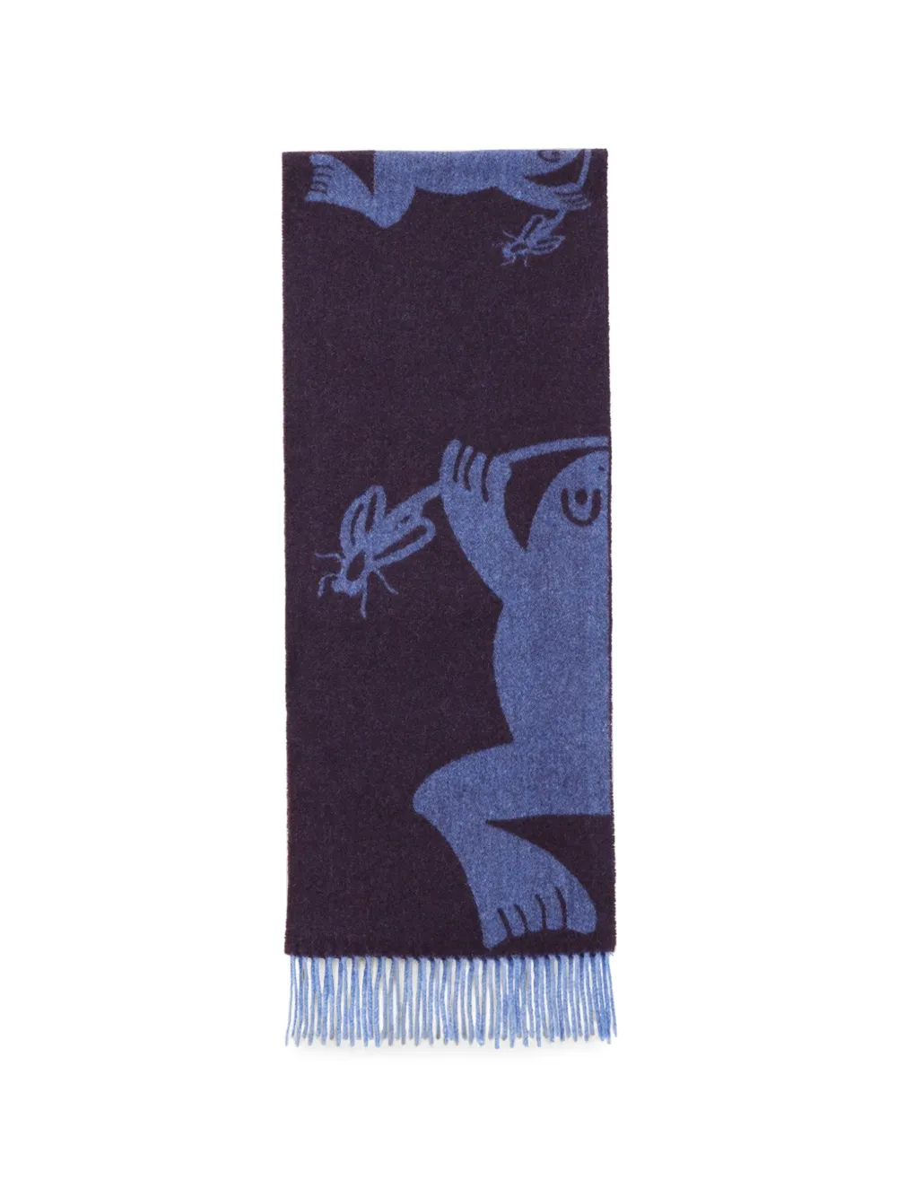 Henrik Vibskov Bug Press jacquard-knit scarf - Marrone