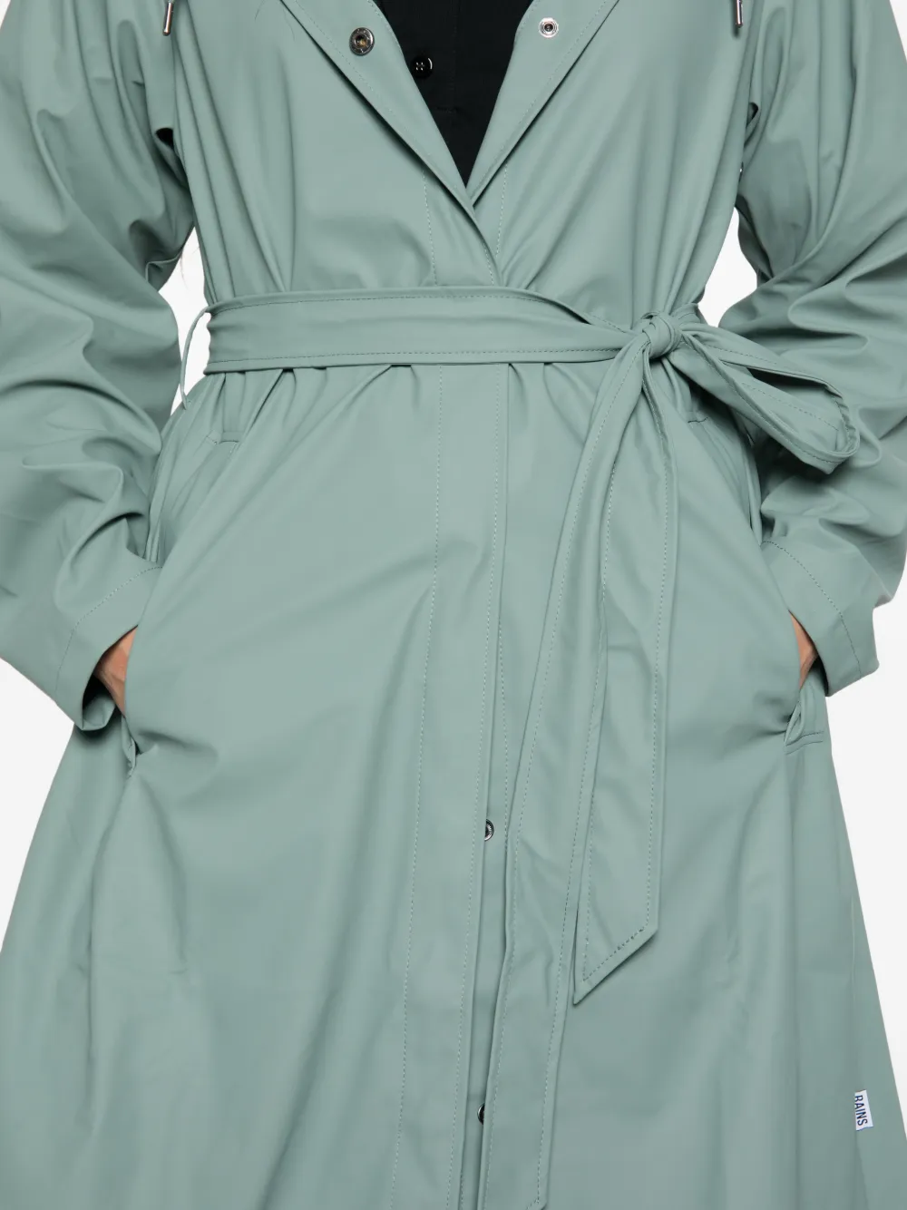 Rains Jack met A-lijn en capuchon Blauw