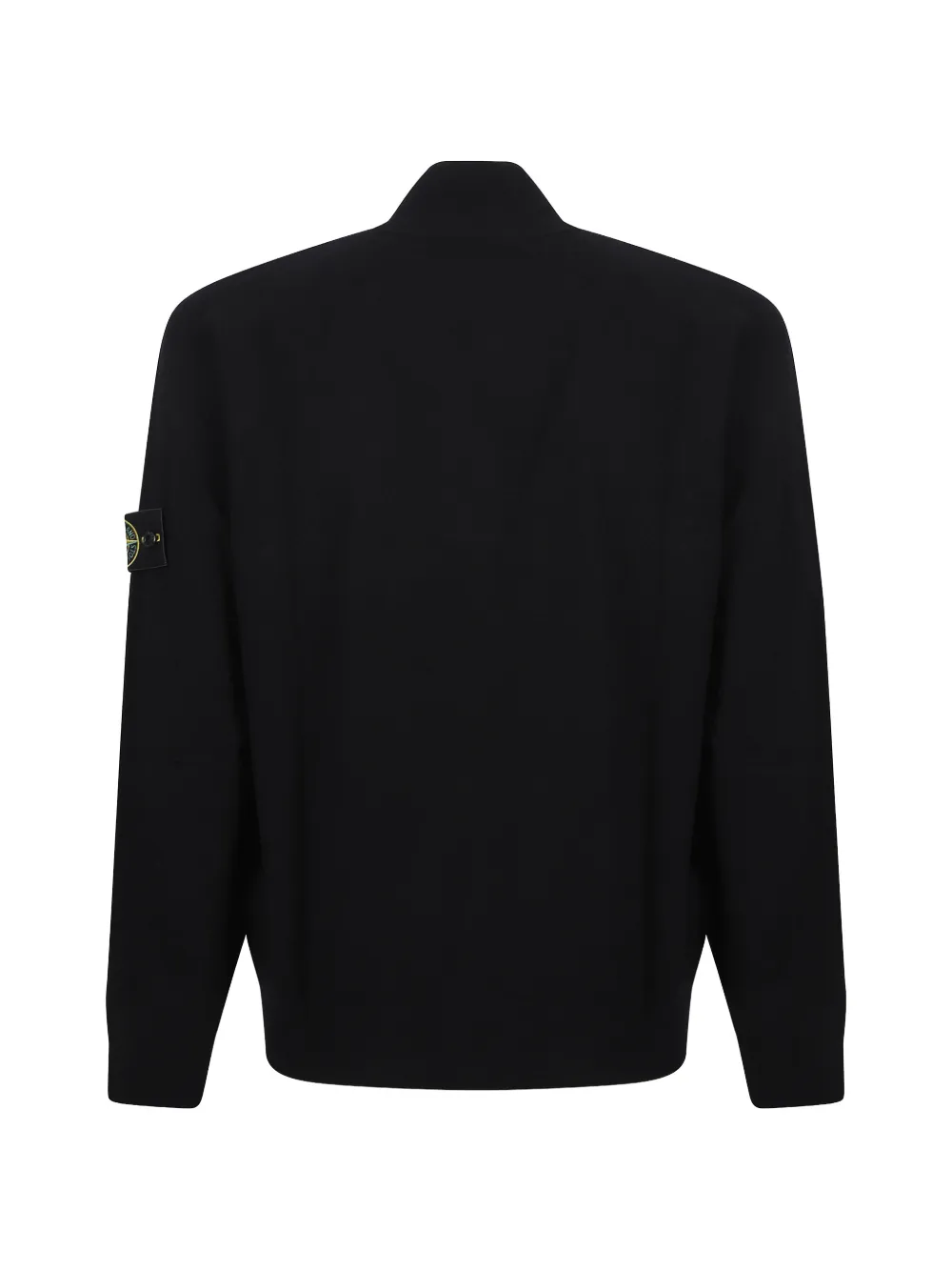 Stone Island Trui met Compass-logopatch en halve rits Zwart