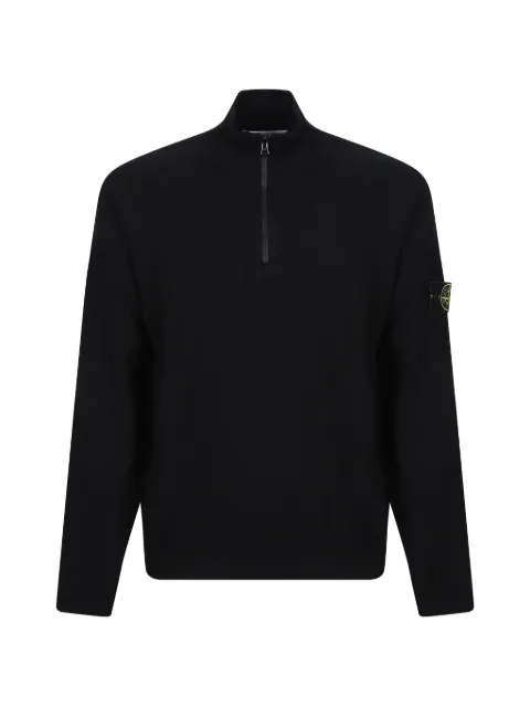 Stone Island Compass-patch half-zip sweater