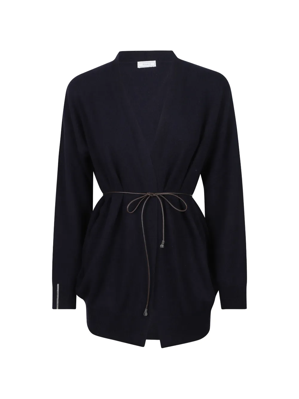 Peserico belted wrap-front sweater - Blau
