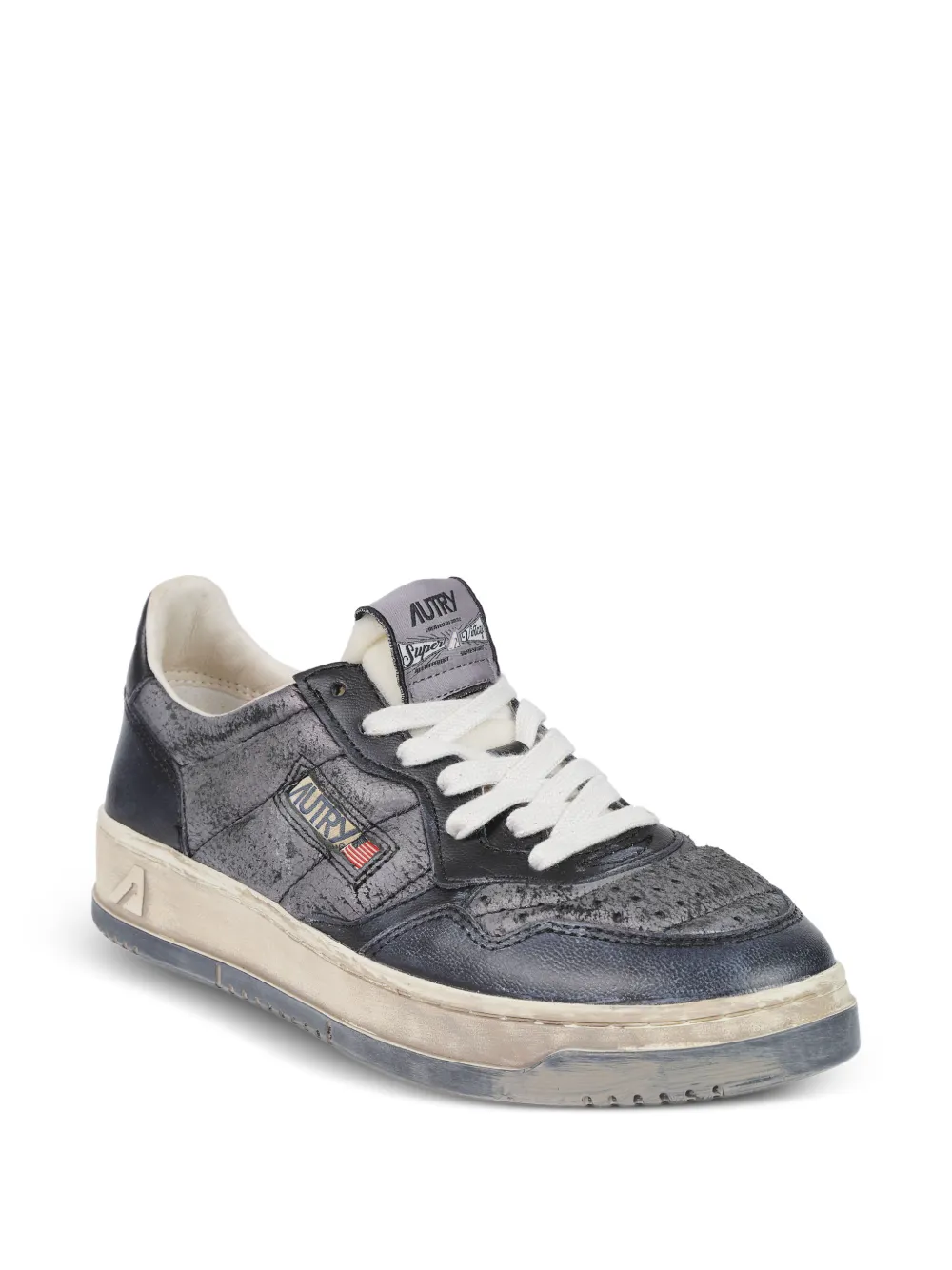 Autry Super Vintage leren sneakers Grijs