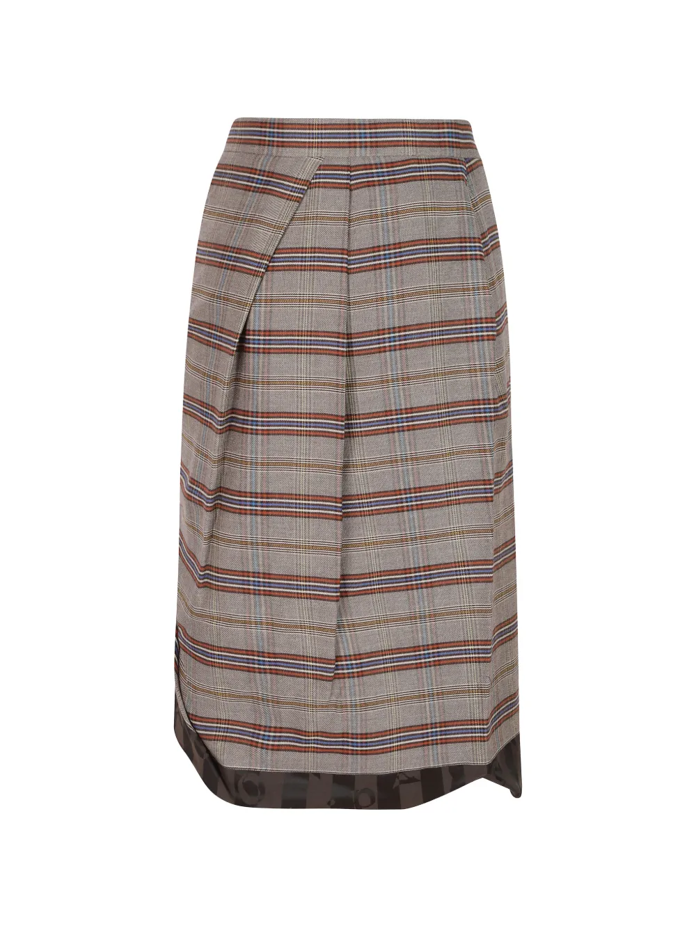 Vivienne Westwood Zoey check-pattern draped midi skirt Bruin