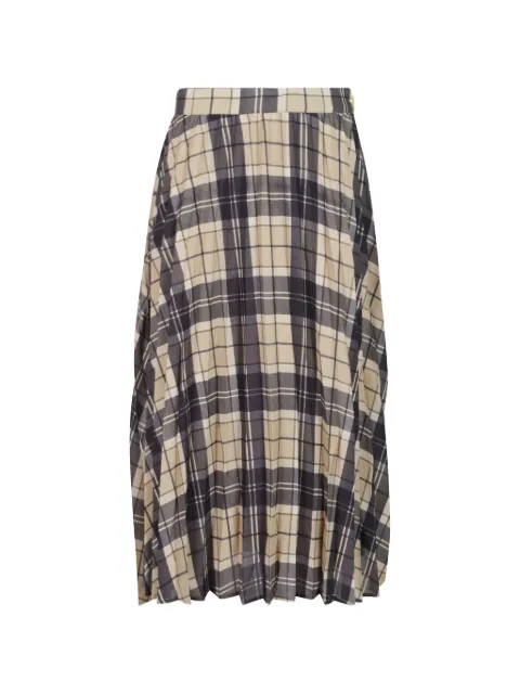 Barbour Birchwood tartan pleated midi skirt