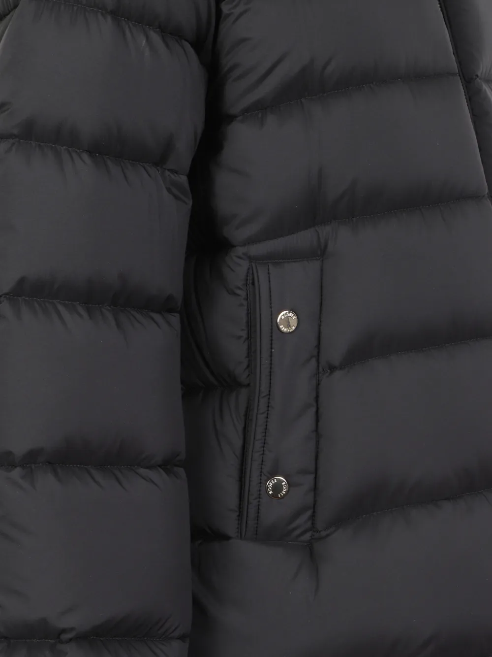 Moorer quilted hooded jacket Zwart