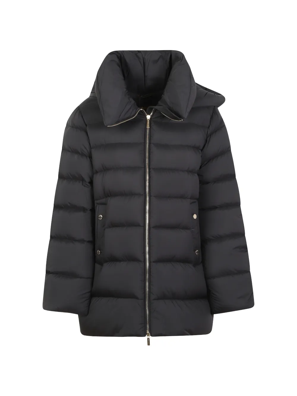 Moorer quilted hooded jacket - Schwarz
