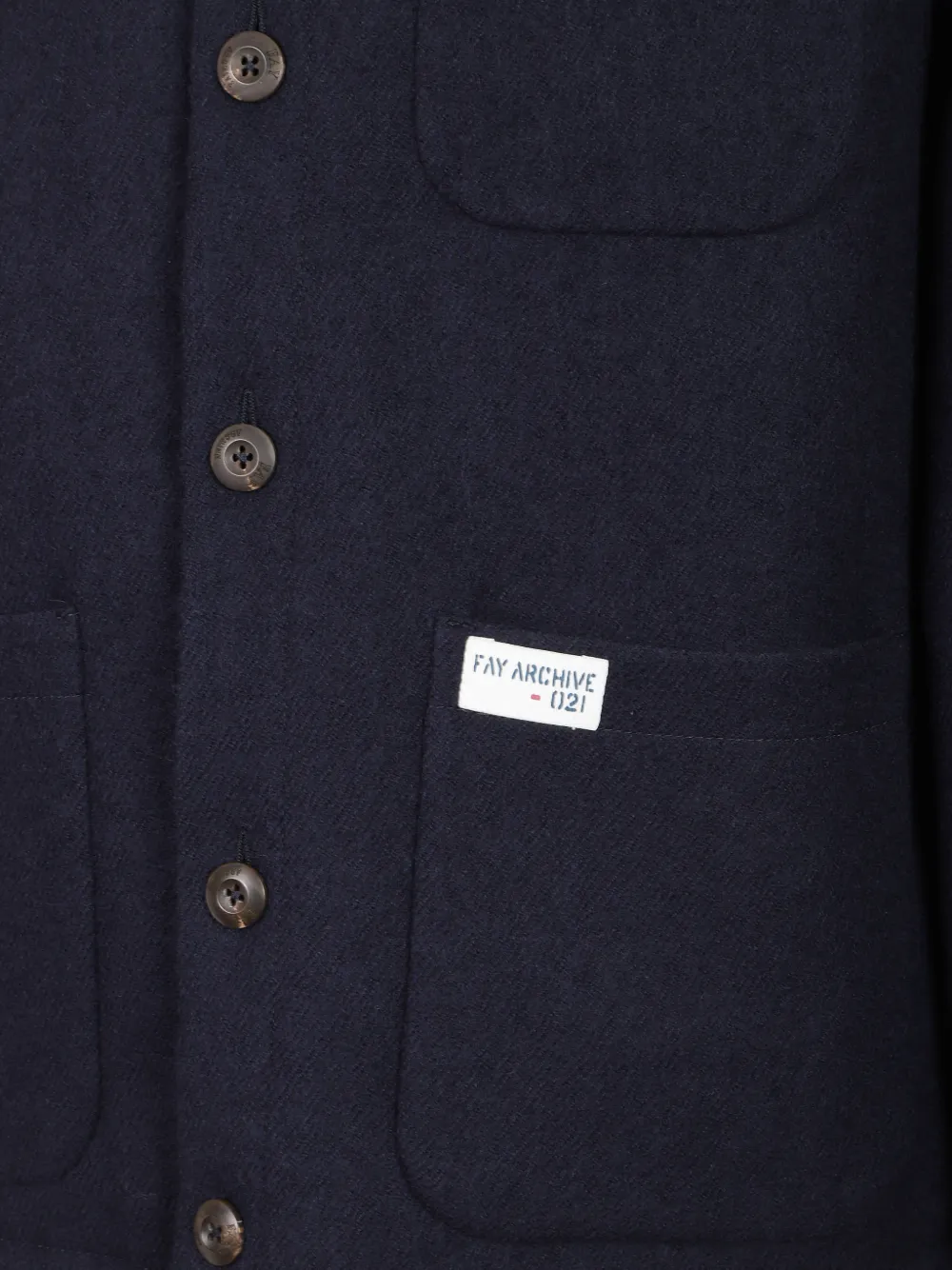 Fay Archive omkeerbaar gewatteerd wollen jack Blauw