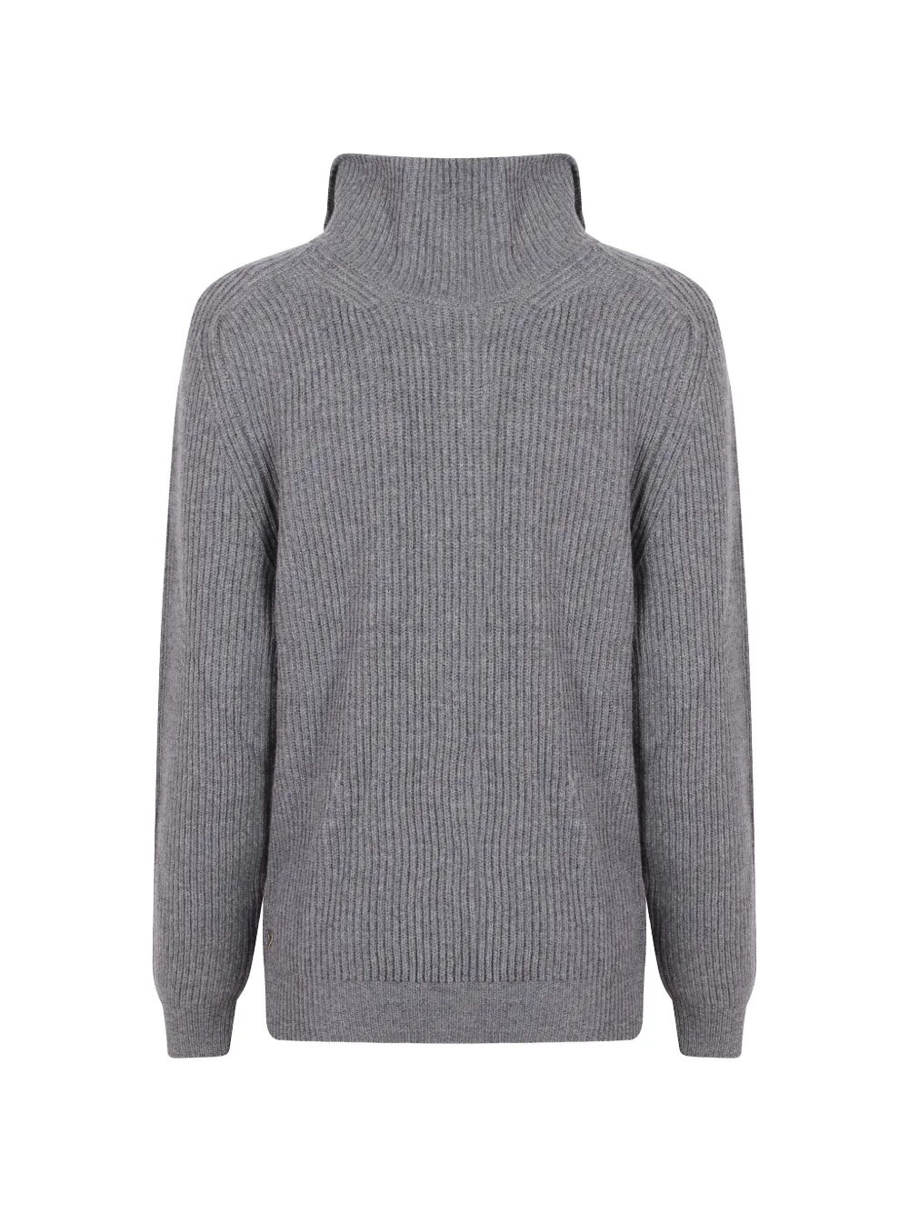 DONDUP ribbed-knit crystal-embellished sweater Grijs