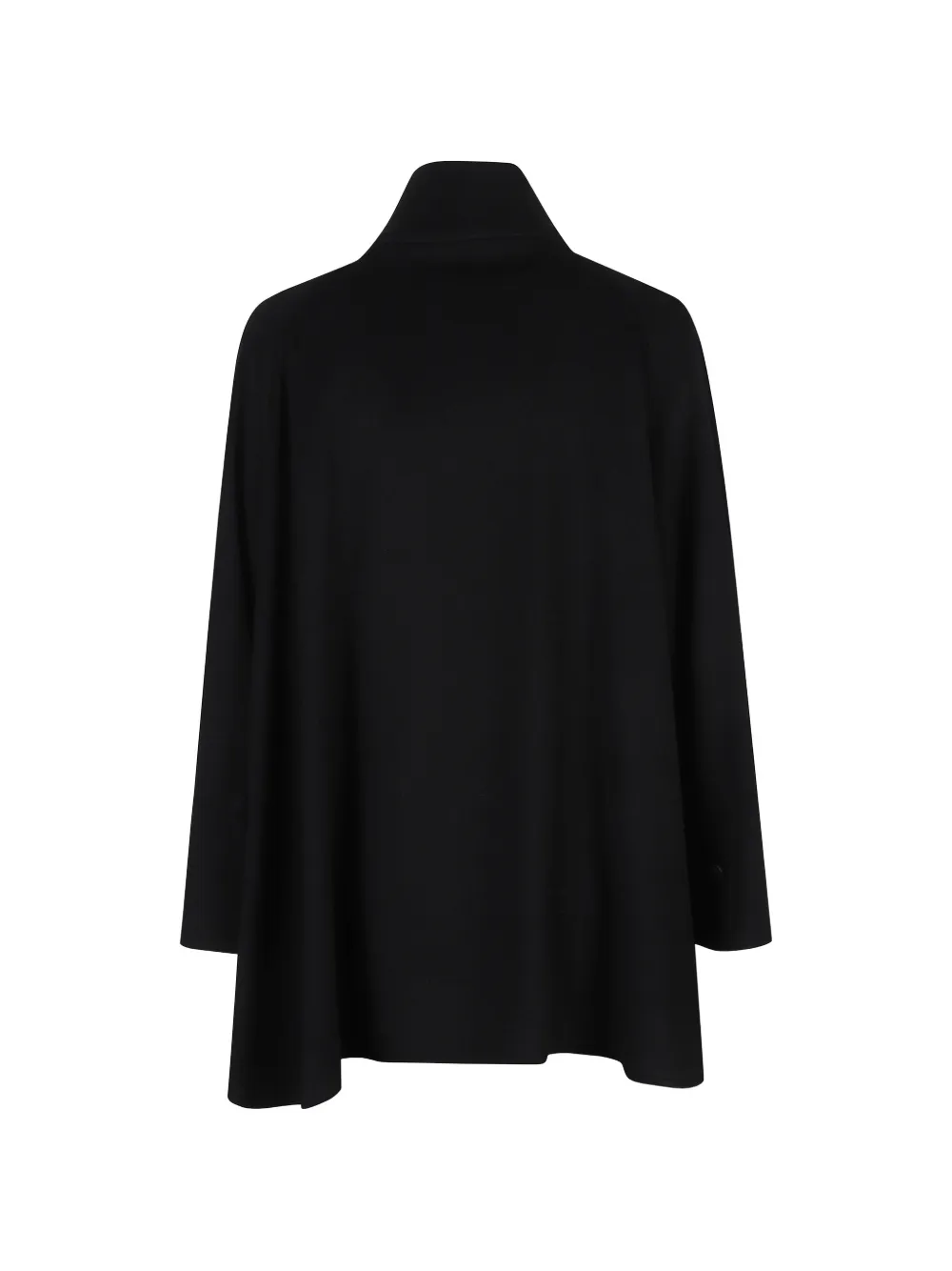 Tagliatore Leila jack met hoge hals en cape Zwart