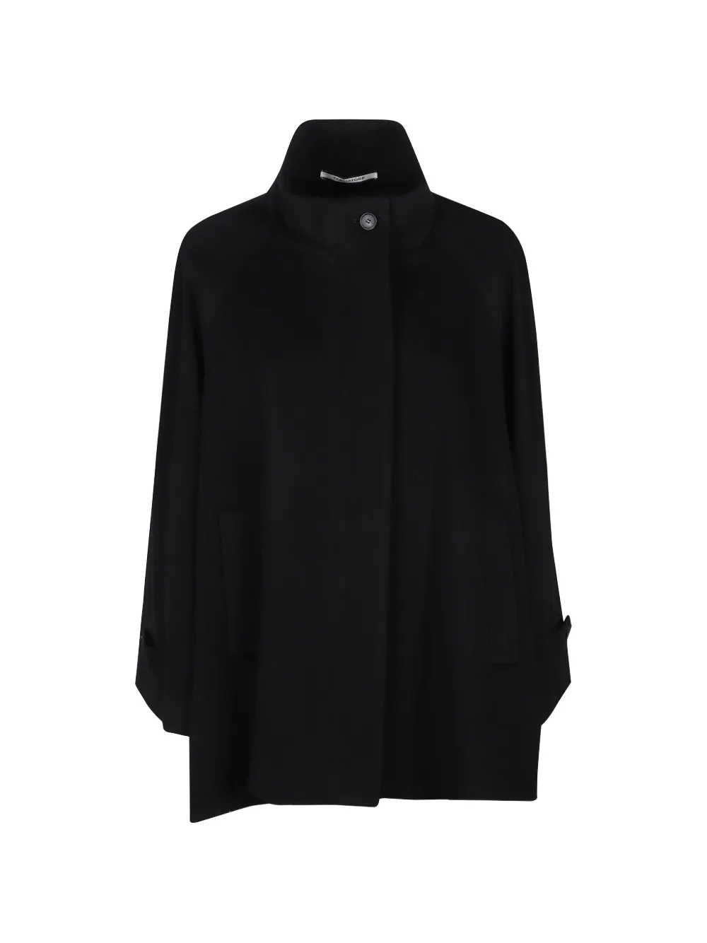 Tagliatore Leila high-neck cape jacket - Schwarz