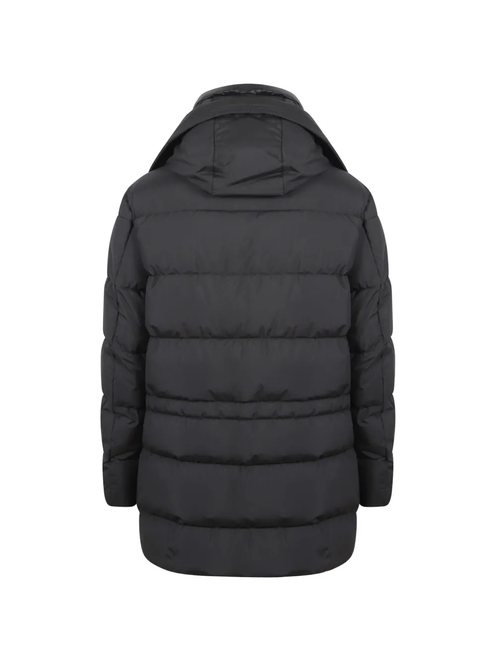 Moorer quilted hooded jacket Zwart