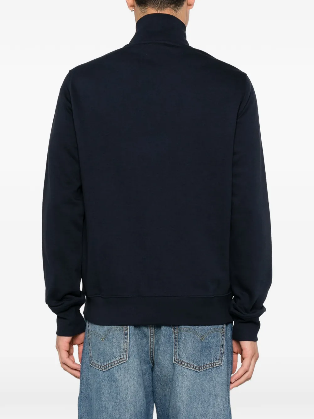 PS Paul Smith Sweater met zebra-patch en rits Blauw