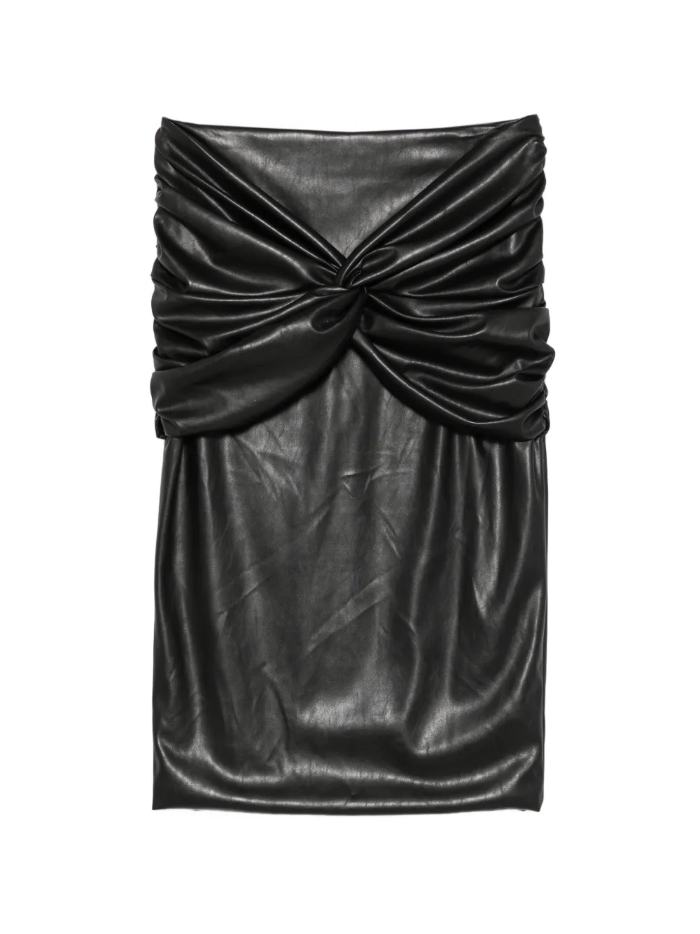 Elisabetta Franchi ruched twist-detail mid skirt - Schwarz