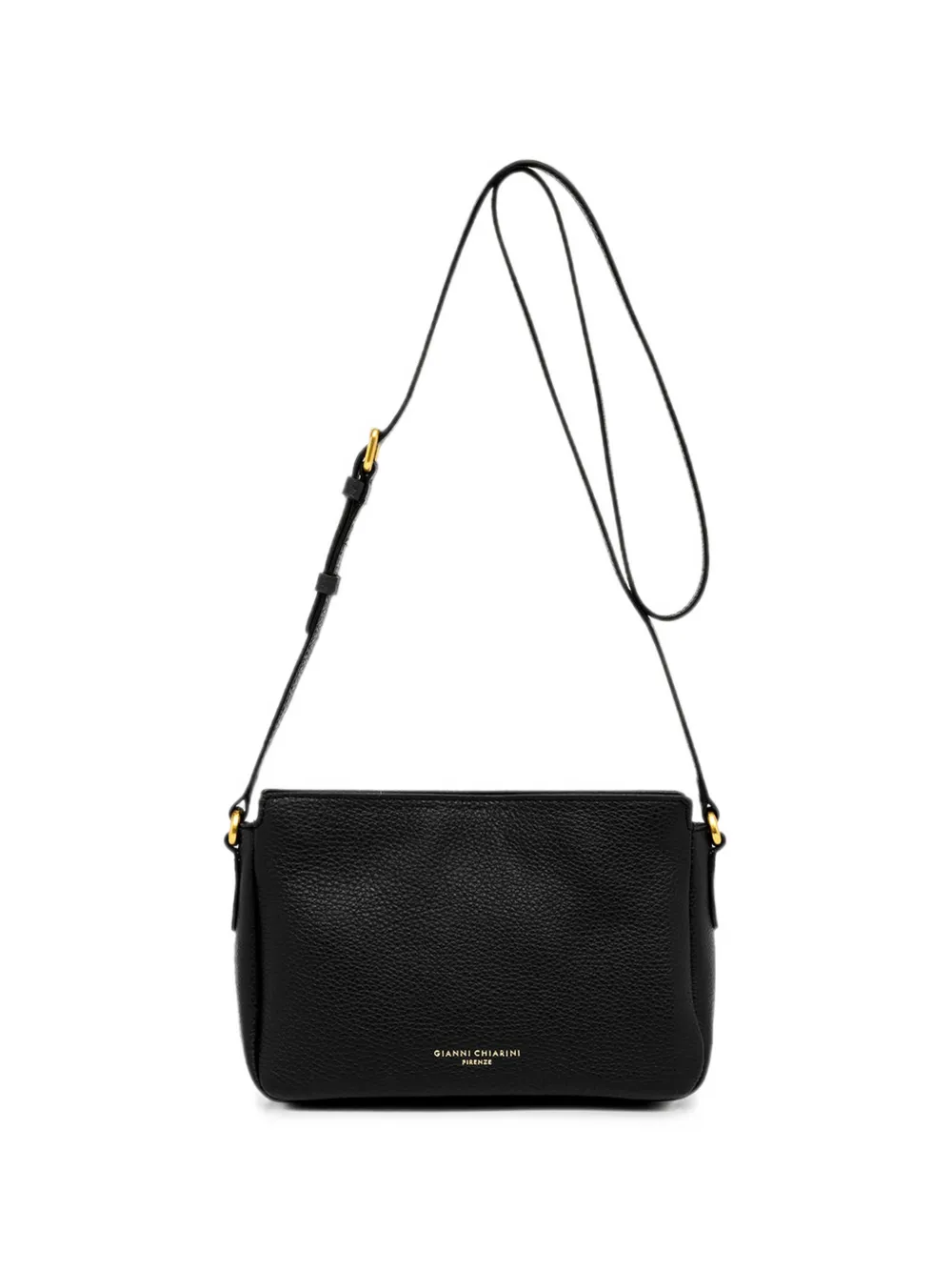 GIANNI CHIARINI Laura pebbled crossbody bag - Nero