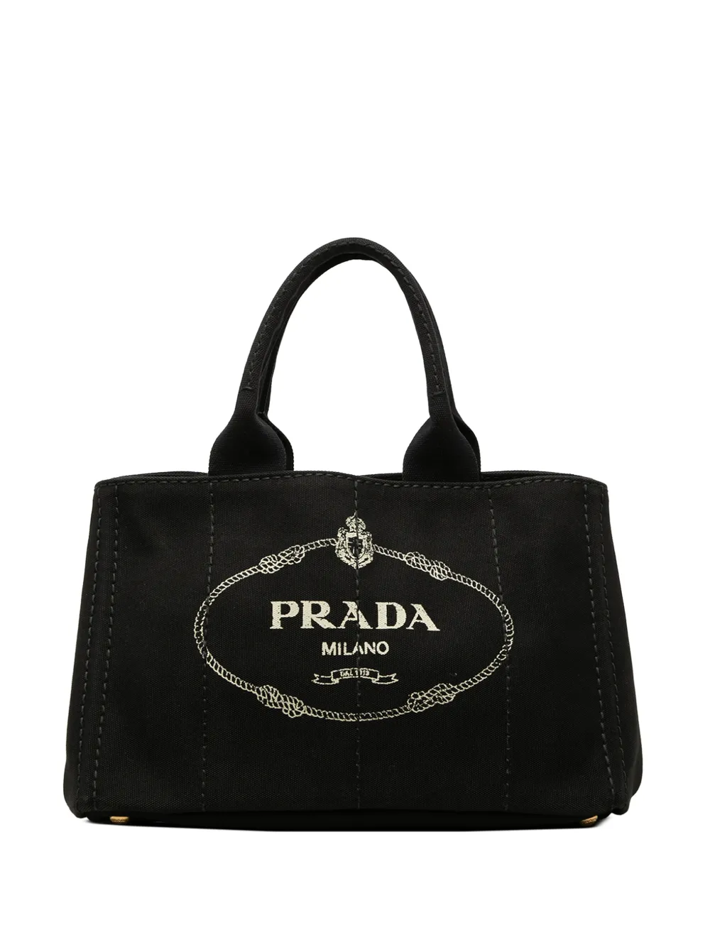 Prada Pre-Owned 2013-2026 Canvas Canapa Logo Tote satchel - Nero
