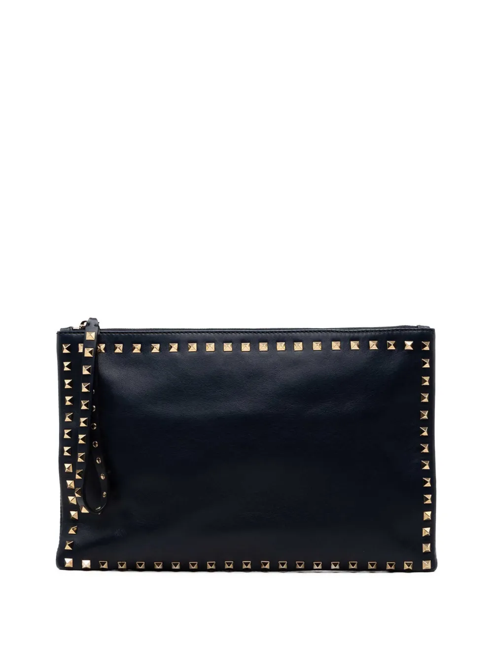Valentino Garavani Pre-Owned 2018-2026 Leather Rockstud clutch bag - Nero