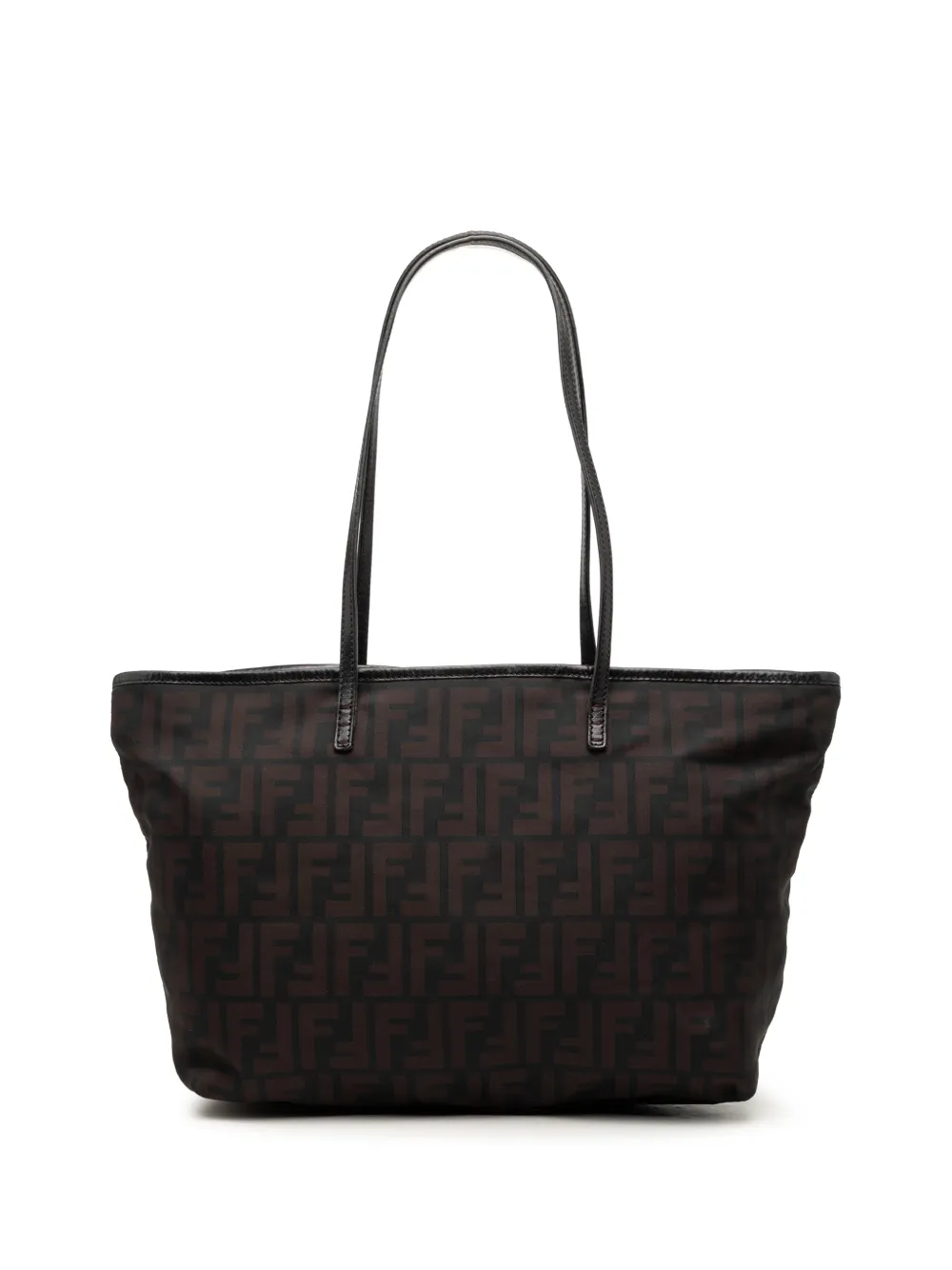 Fendi Pre-Owned 2010-2026 Small Zucca Nylon Roll tote bag - Nero