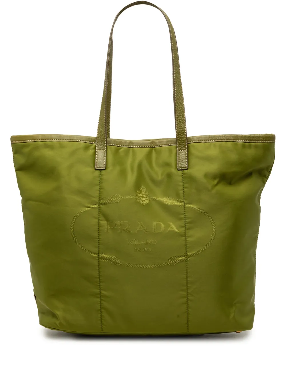 Prada Pre-Owned 2010-2026 Tessuto Canapa Logo tote bag - Verde