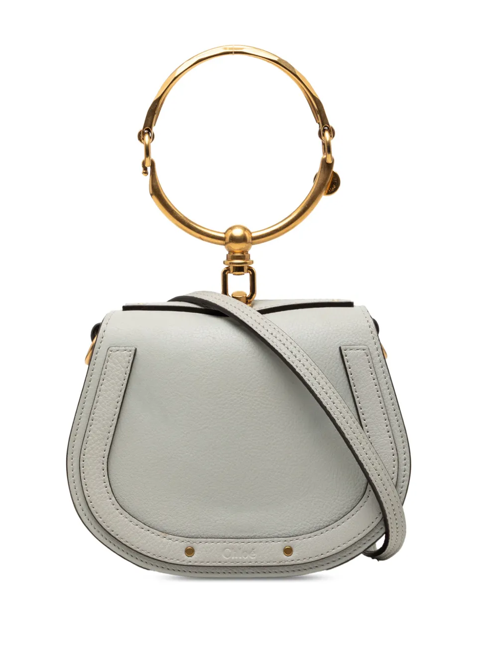 Chloé Pre-Owned 2018 Small Leather Nile Bracelet satchel - Grigio