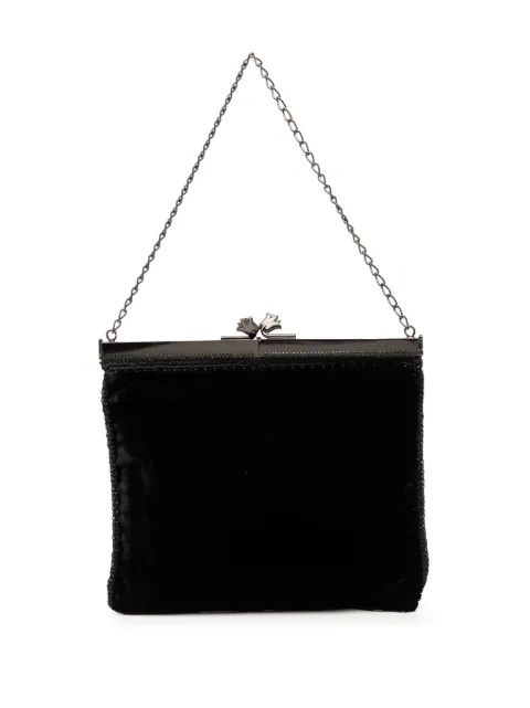 Prada Pre-Owned 1990-2000 Velluto Ricamo Tulip Kisslock Frame Bag handbag