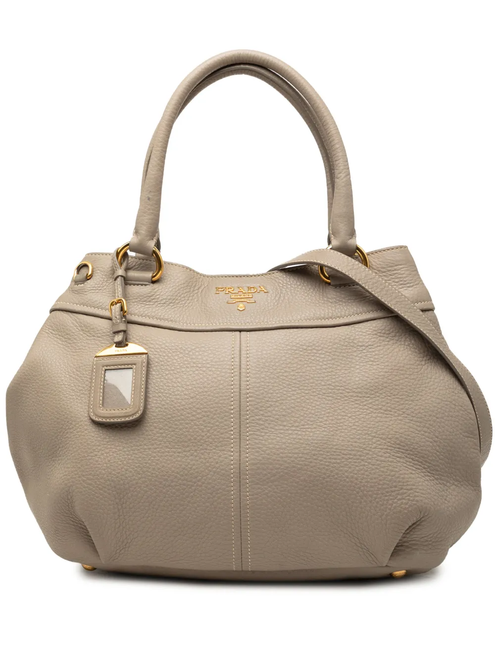 Prada Pre-Owned 2010-2026 Vitello Daino Open Convertible Tote satchel - Marrone
