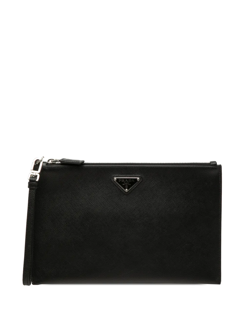 Prada Pre-Owned 2013-2026 Saffiano Wristlet clutch bag - Nero