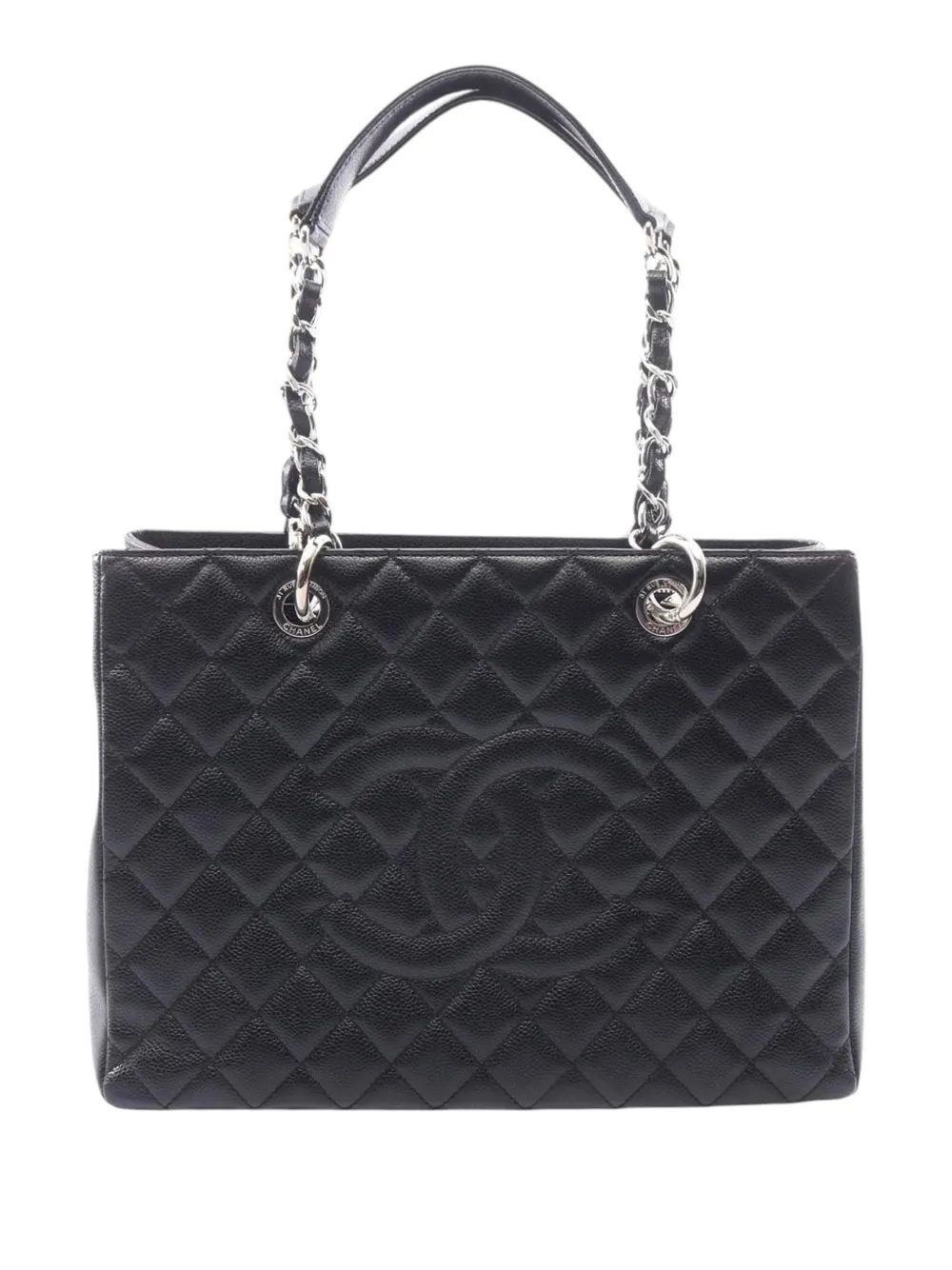 CHANEL Pre-Owned 2013-2014 Caviar Grand Shopping tote bag - Black
