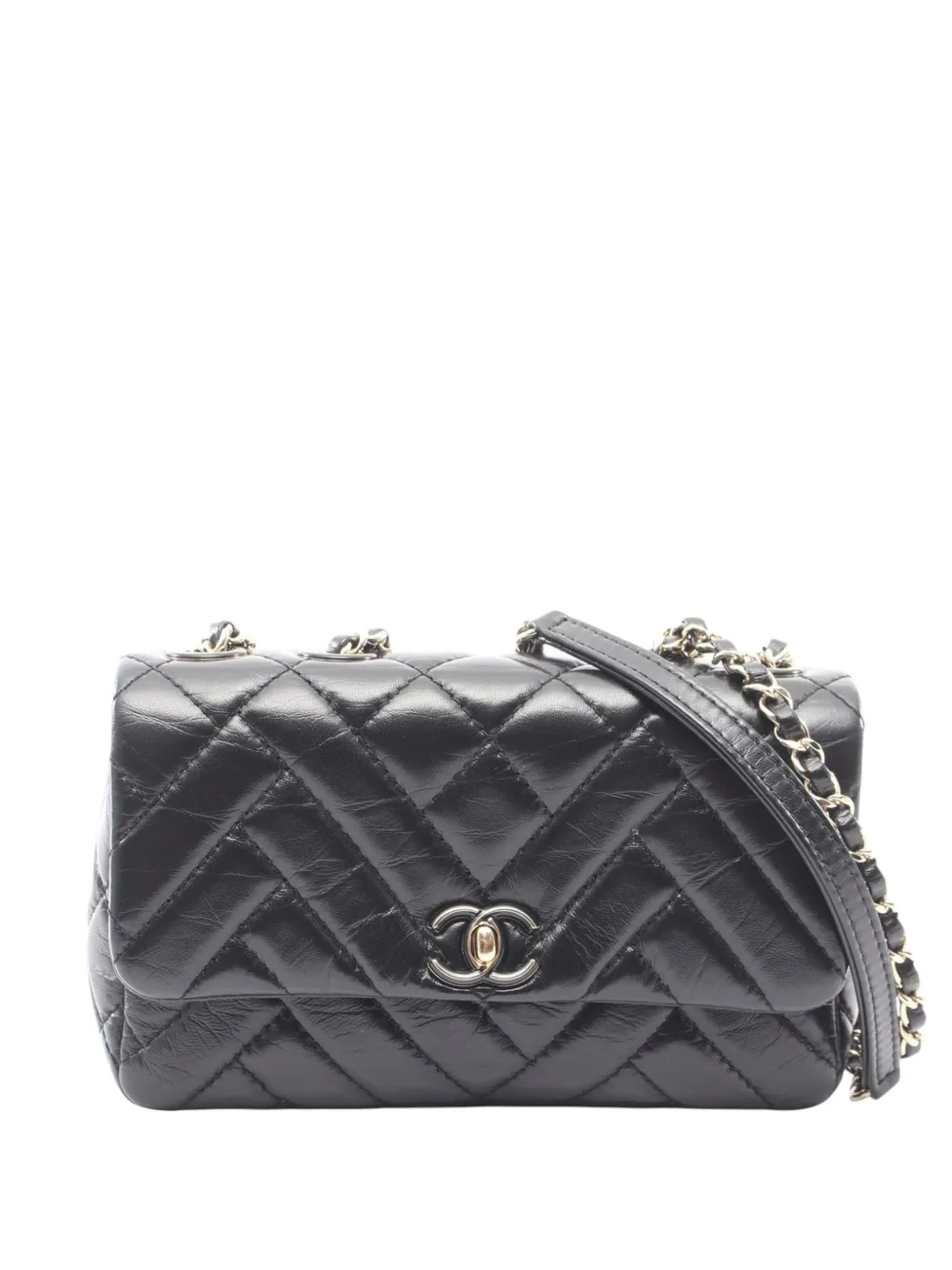 CHANEL Pre-Owned 2019 Quilted Lambskin Straight Flap shoulder bag - Nero