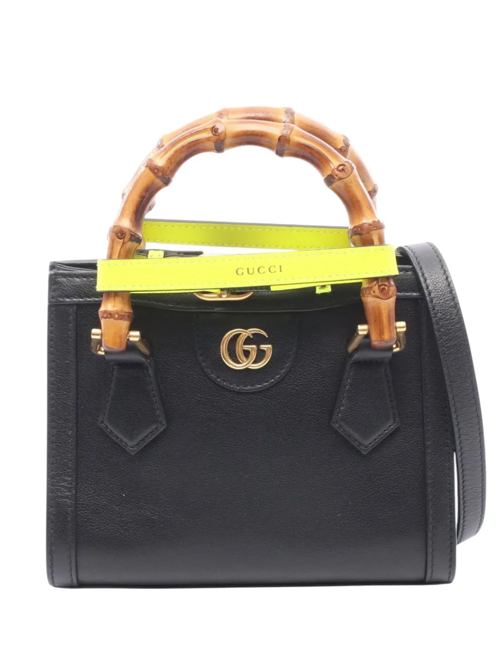 Gucci Pre-Owned 1991-2021 Mini Calfskin Bamboo Diana satchel - Nero